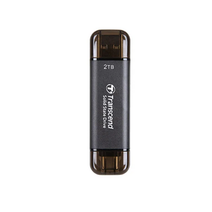 Transcend 2 TB ESD310 Smallest Flash Drive, Type C - Black