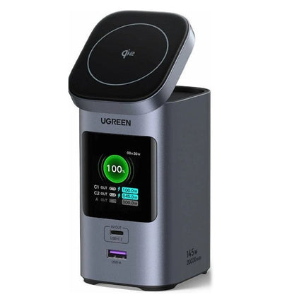 Ugreen 20000mAh 145W Fast Charging Qi2 15W Power Bank - Black/Grey
