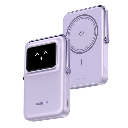 Ugreen Uno 10000mAh 20W PD Magnetic Wireless Qi2 15W Power Bank - Purple