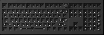 Keychron V6 Max 100% RGB Backlight Swappable Fully Assembled Knob, QMK/VIA Wireless Mechanical Gaming Keyboard (Gateron Jupiter Red Switch) - Carbon Black - English/Arabic Keyboard