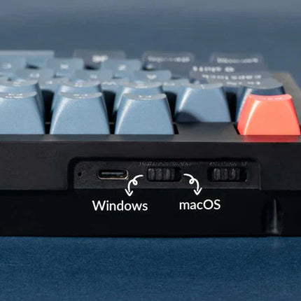 Keychron V6 Max 100% RGB Backlight Swappable Fully Assembled Knob, QMK/VIA Wireless Mechanical Gaming Keyboard (Gateron Jupiter Red Switch) - Carbon Black - English/Arabic Keyboard