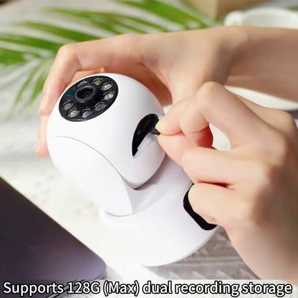 Yesido KM16 Dual 1080P Indoor Security Camera with AI Tracking & Night Vision
