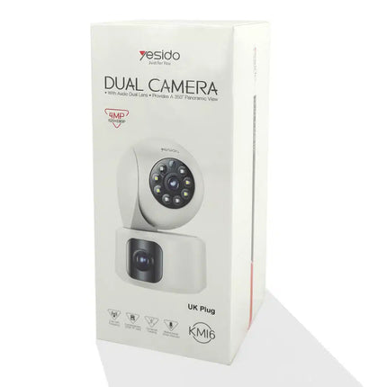 Yesido KM16 Dual 1080P Indoor Security Camera with AI Tracking & Night Vision