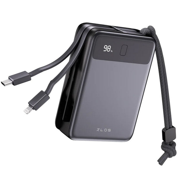 ZLOS DB20 35W 20000mAh Power Bank with Built-in Cables - Anthracite Grey (2 Years Warranty)