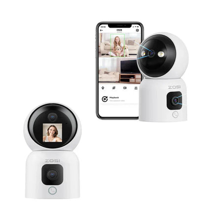 ZOSI C528M Indoor Camera With Dual Lens - 3 + 3 MP / Two-Way Audio / Human detection