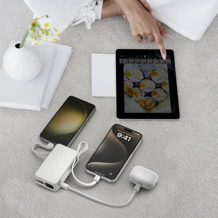 Momax 1-Power Vital+ 10000mAh Battery Dual Built-in USB-C Cable