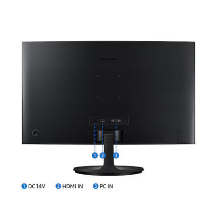 Samsung 24" Essential Curved Monitor, 1920 x 1080, 75 Hz, 4 ms - Black