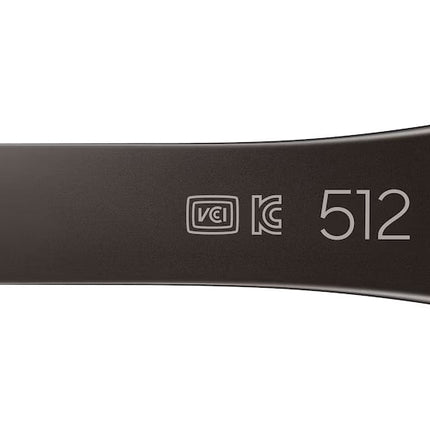Samsung BAR Plus USB Flash Drive Type-A, 512 GB, 400 MB/s Read, 110 MB/s Write, Durable USB 3.2 Memory Stick
