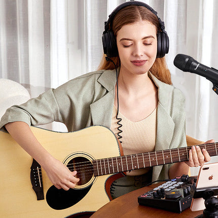Maonocaster AU-MH601 Studio Monitoring Over Ear Headphone For Music, DJ & Podcast - Black