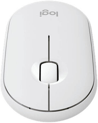 Logitech Pebble 2 M350s Wireless Mouse, Ambidextrous Design, Multi-Device Pairing, Bluetooth Connectivity, Silent Clicks with Silent Touch Technology - Tonal White