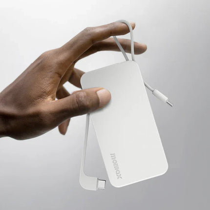Momax 1-Power Vital+ 10000mAh Battery Dual Built-in USB-C Cable