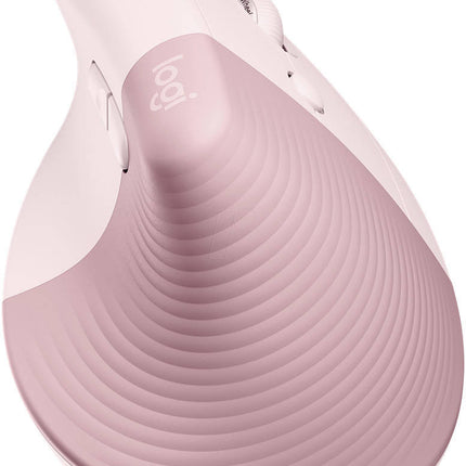 Logitech Lift Vertical Ergonomic Wireless & Blutooth Mouse - Rose