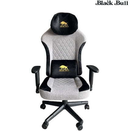 Black Bull Gaming Chair With Molded Headrest Up & Down - Fabric