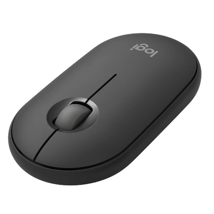 Logitech Pebble 2 M350s Wireless Mouse, Ambidextrous Design, Multi-Device Pairing, Bluetooth Connectivity, Silent Clicks with Silent Touch Technology - Tonal Graphite