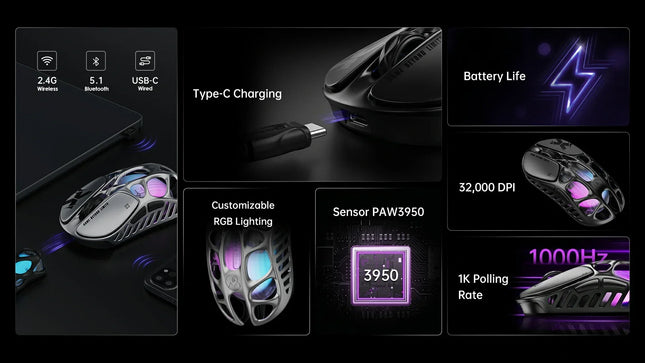 GravaStar Mercury X Wireless Gaming Mouse