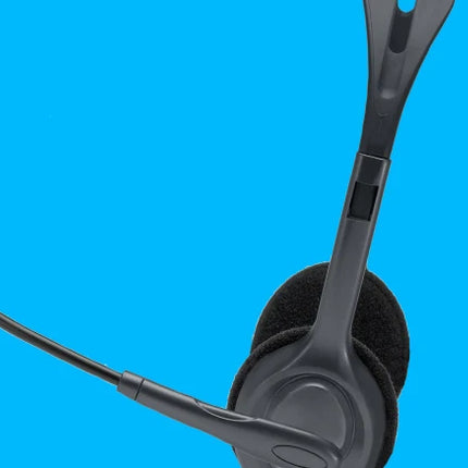 Logitech Stereo Headset H111, Bi-directional Microphones Type, Adjustable Headband, 3.5mm Audio Jack - Black