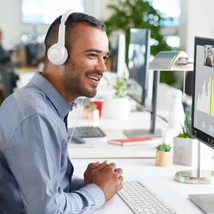 Logitech H390 USB Headset with Noise-Cancelling Mic - White