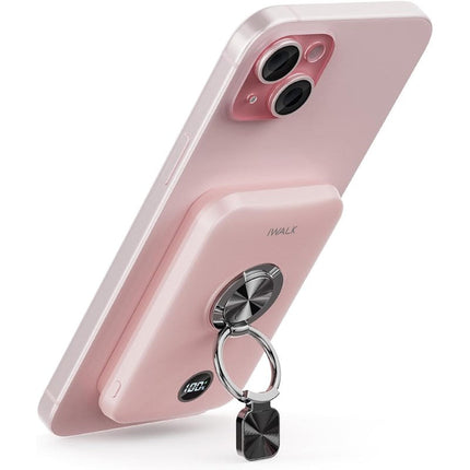 iWalk PD 20W Magnetic Portable Charger with Ring 10000 mAh Wireless Slim Stand Power Bank