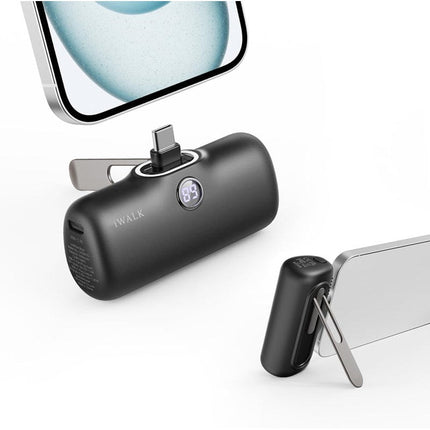 iWalk Portable Charger for iPhone 15 iPhone 16 Series, 20W PD Fast Charging USB-C Power Bank