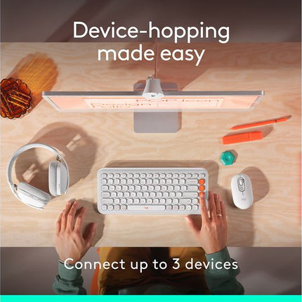 Logitech POP Mouse with Emoji - Off White