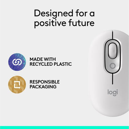 Logitech POP Mouse with Emoji - Off White