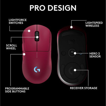 Logitech PRO 2 Lightspeed Wireless Mouse - Pink