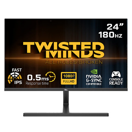 Twisted Minds Blaze Series Flat  24" FHD - 180HZ 0.5 MS Fast IPS HDMI 2.1 Gaming Monitor