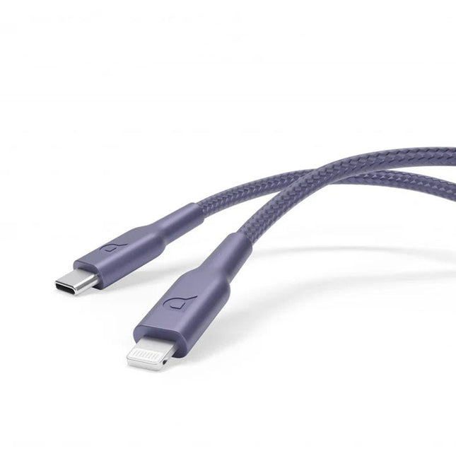Powerology New Braided Type-C to Lightning Cable 1.2M PD 60W, Purple, P23BRCL12PU