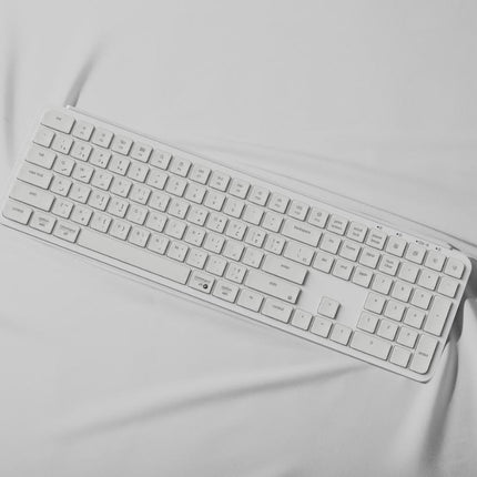 Keychron B6 Pro Full-Size Ultra-Slim Wireless ZMK Custom Keyboard for Windows & Mac, English/Arabic - Ivory White