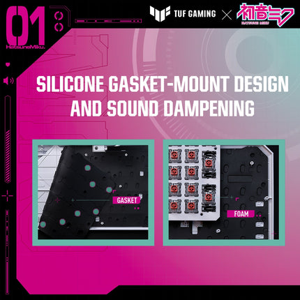 Asus TUF Gaming K3 Gen II Hatsune Miku Edition Optical-Mechanical RGB Switches Gaming Keyboard