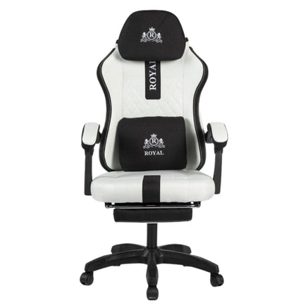 Royal King Gaming Chair with Footrest - White