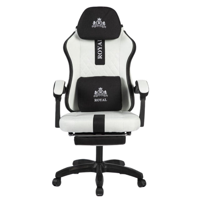 Royal King Gaming Chair with Footrest - White